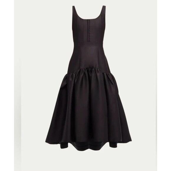 ALICE & OLIVIA Diana High Low Black Dress Sz 0 NEW $489 - Picture 3 of 16